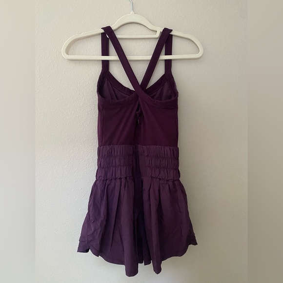 Free People Movement Way Home Skort Romper In Eggplant Size Small - Picture 2 of 7